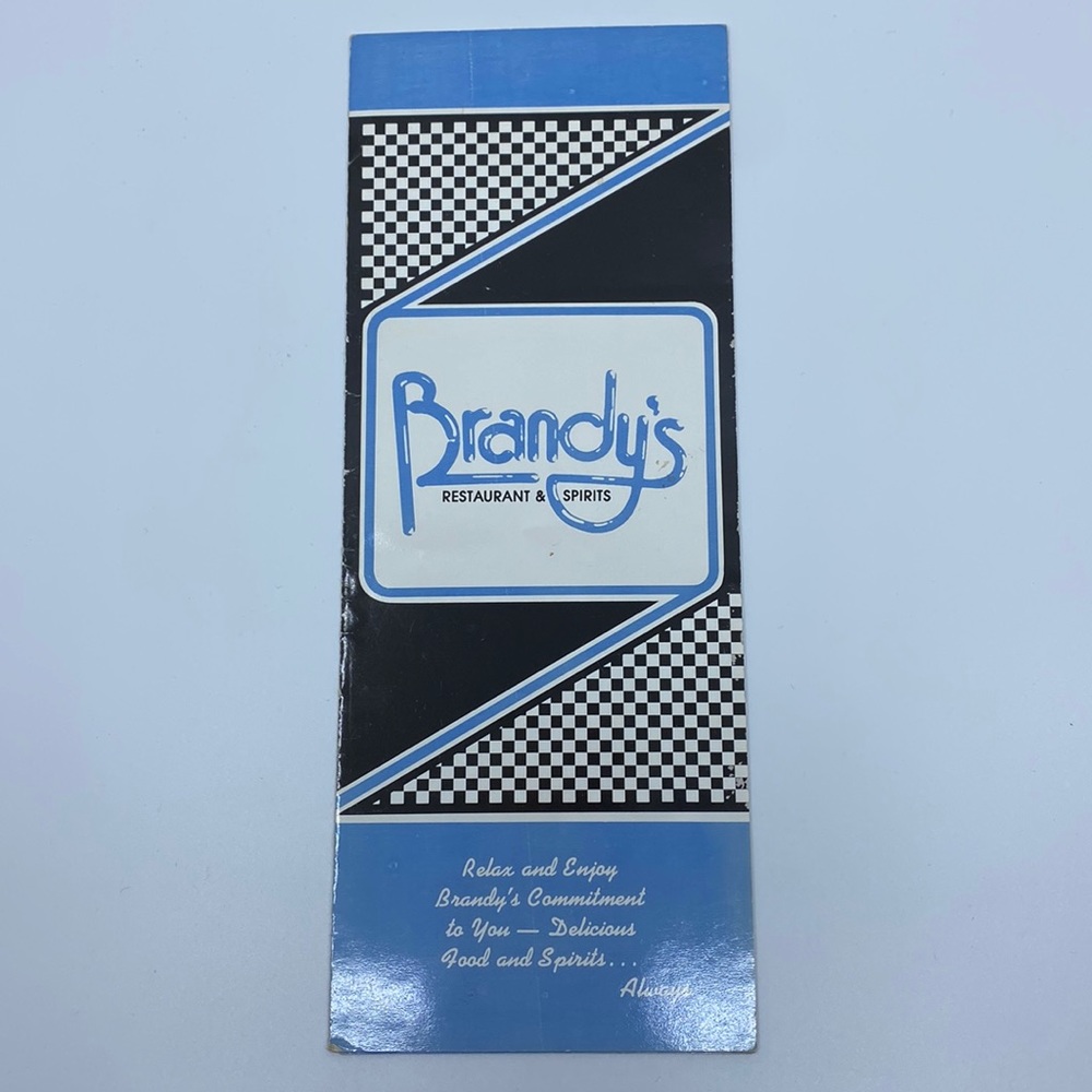 Vintage restaurant menu | Brandy’s Restaurant & Spirits